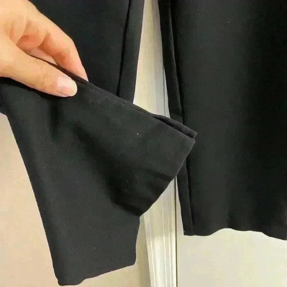 Chicos black straight leg trousers/ pants stretchy heavy fabric. Sz 14 short - Picture 3 of 6
